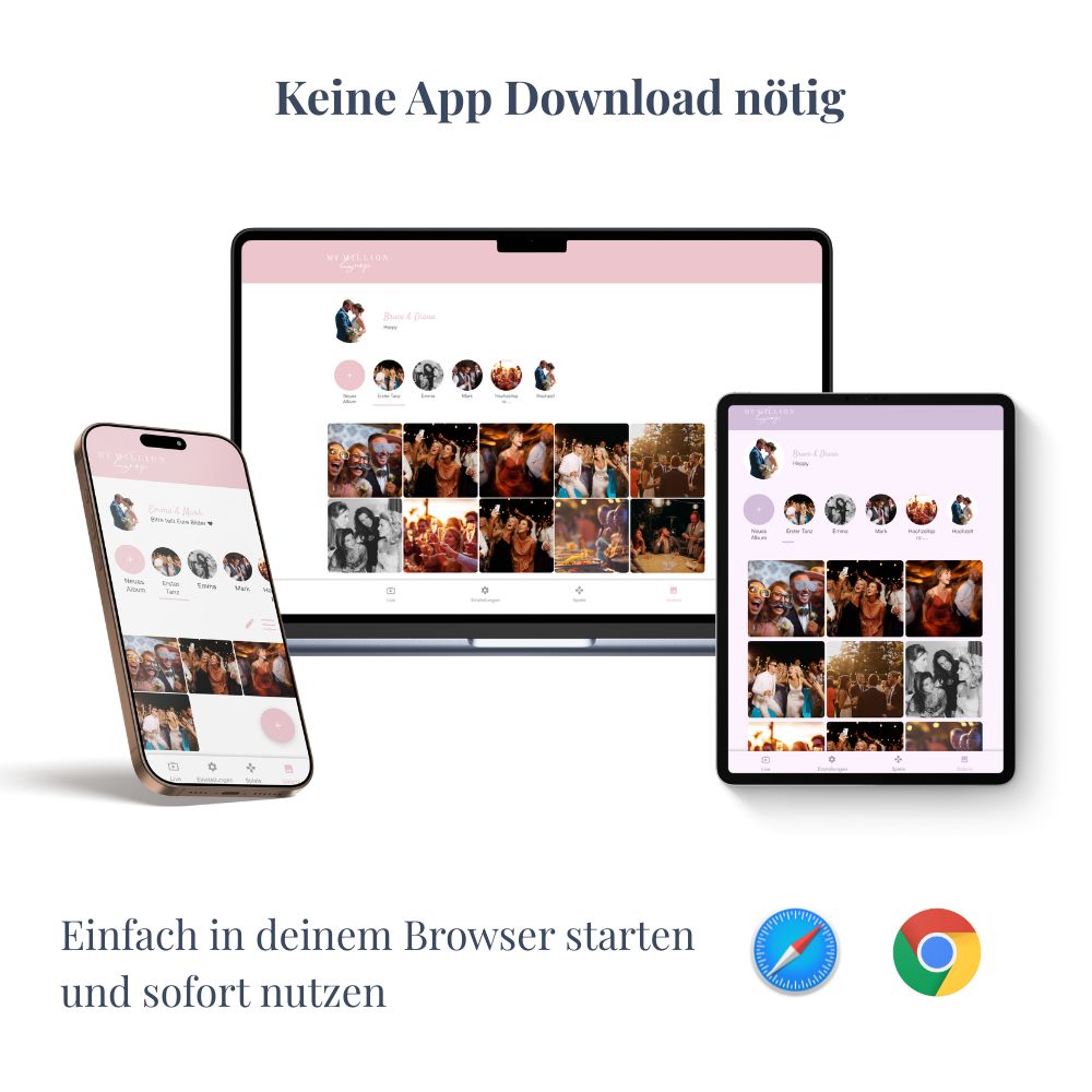 Hochzeits-Galerie inkl. QR-Code